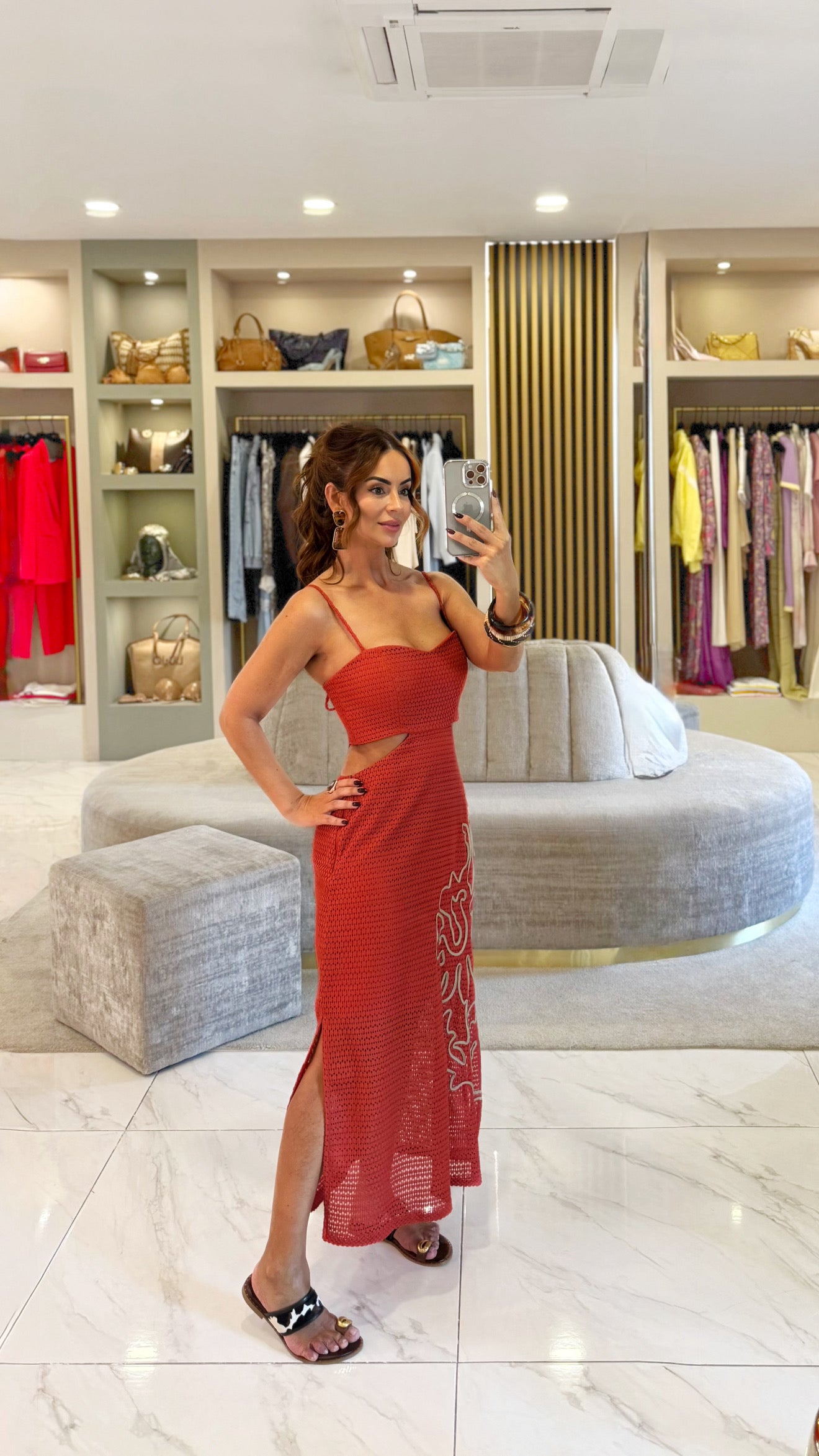 Vestido costas abertas