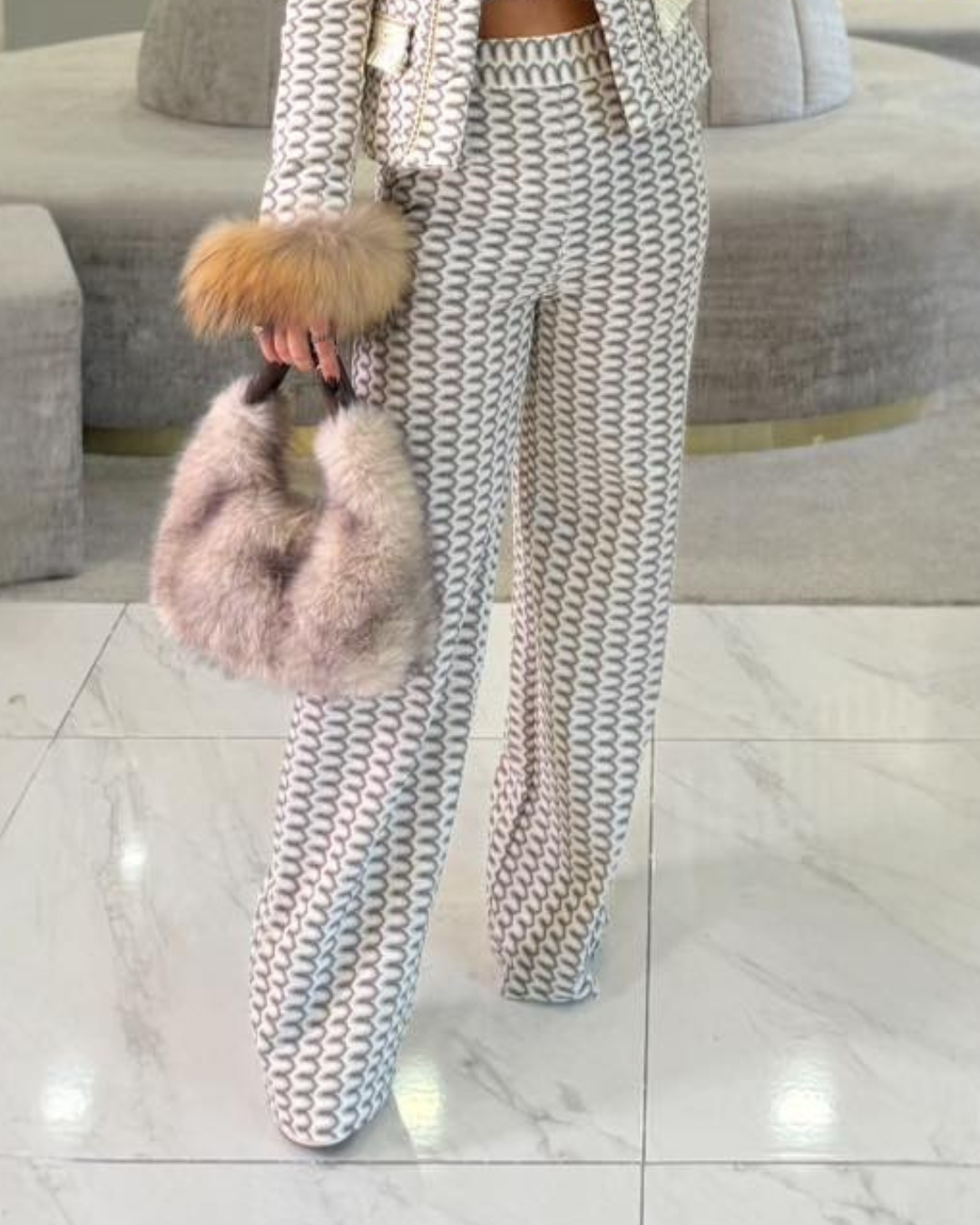 Pantalona chanel com padrão - PHO Firenze