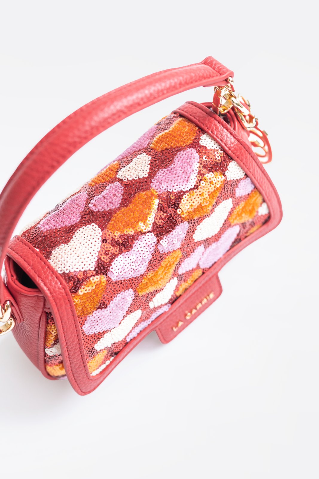 Crossbody c/corações e lantejoulas