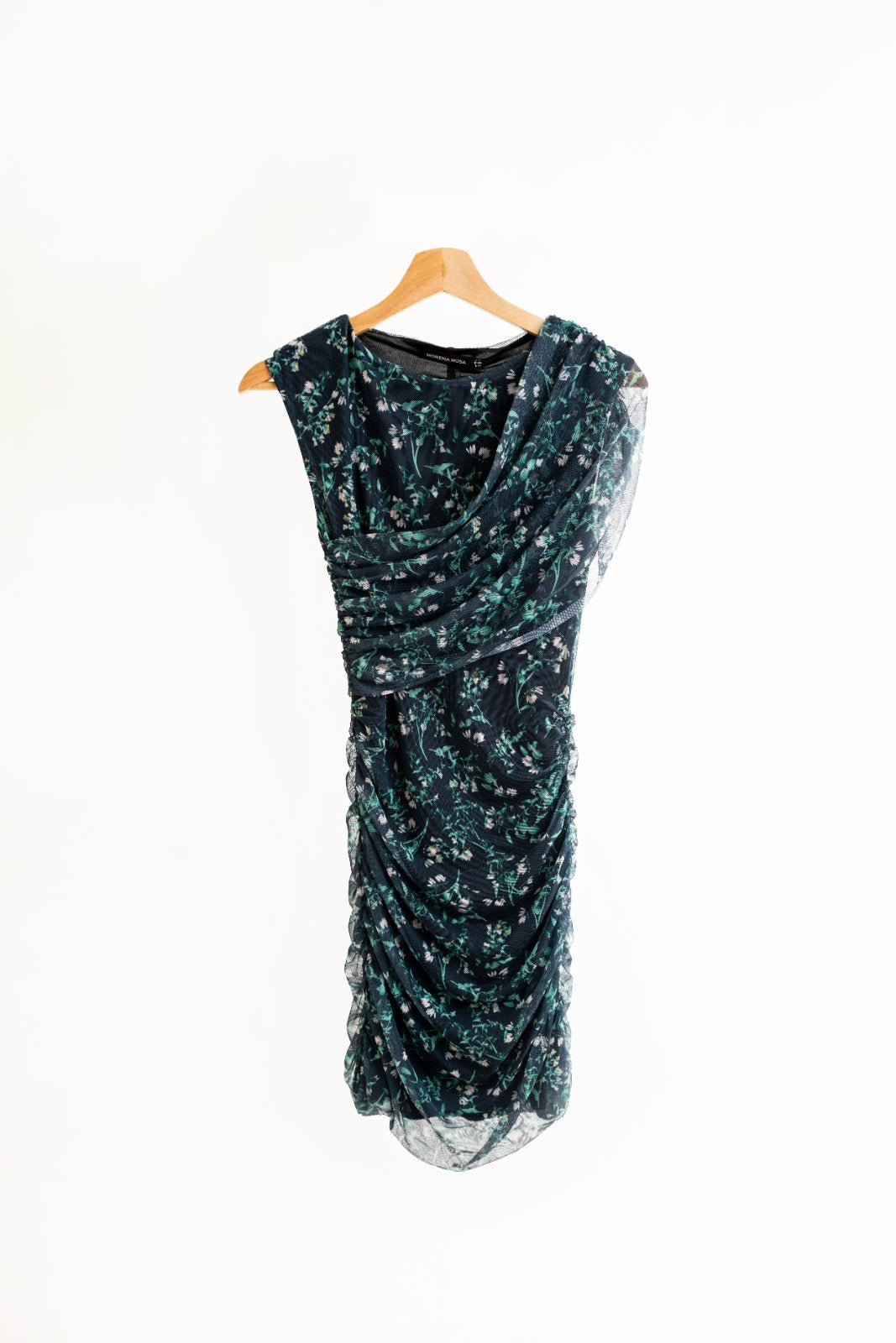 Vestido curto tule flores