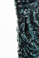 Vestido curto tule flores