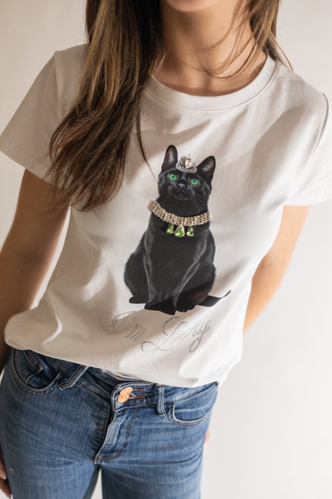 T-shirt Gato Preto