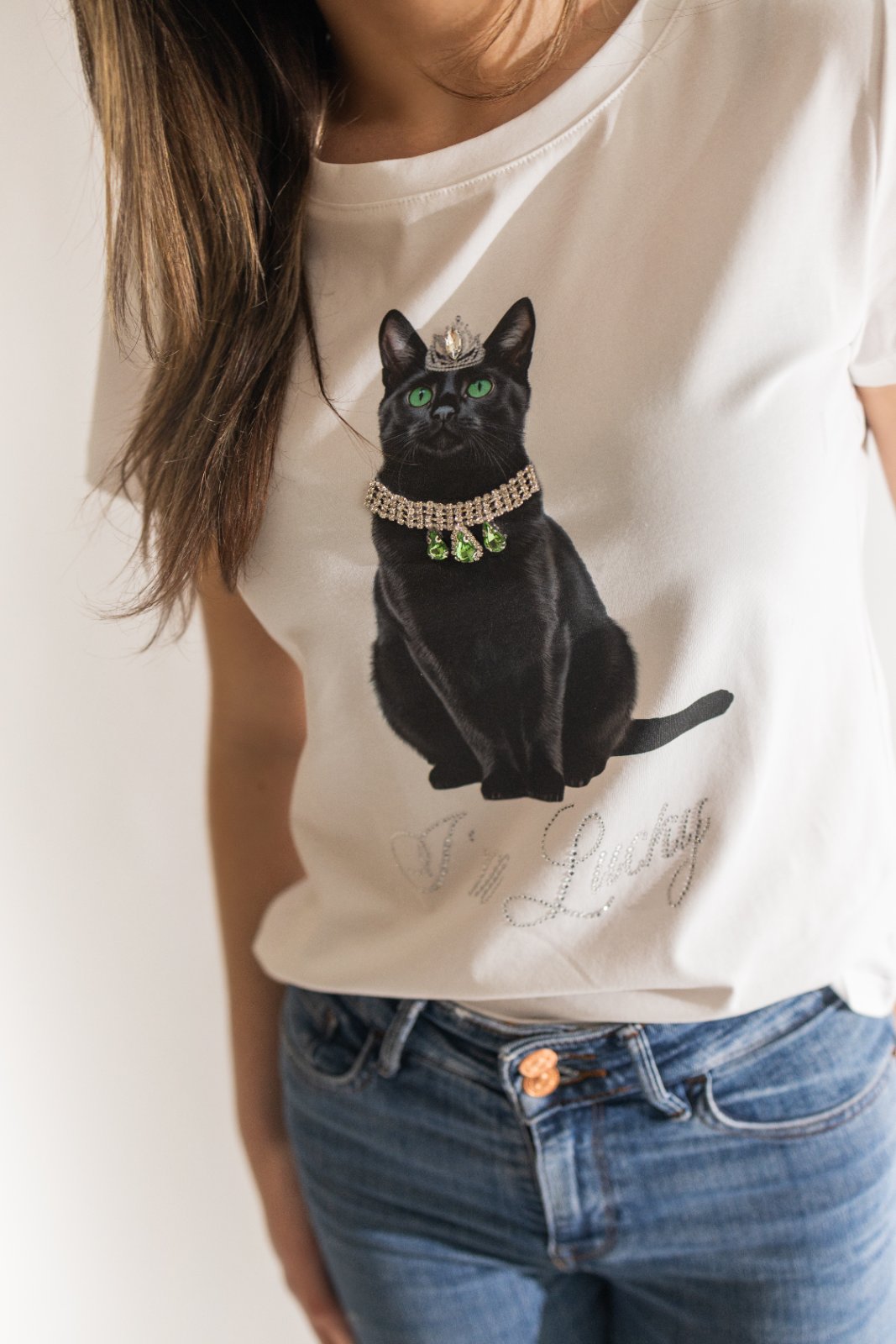 T-shirt Gato Preto