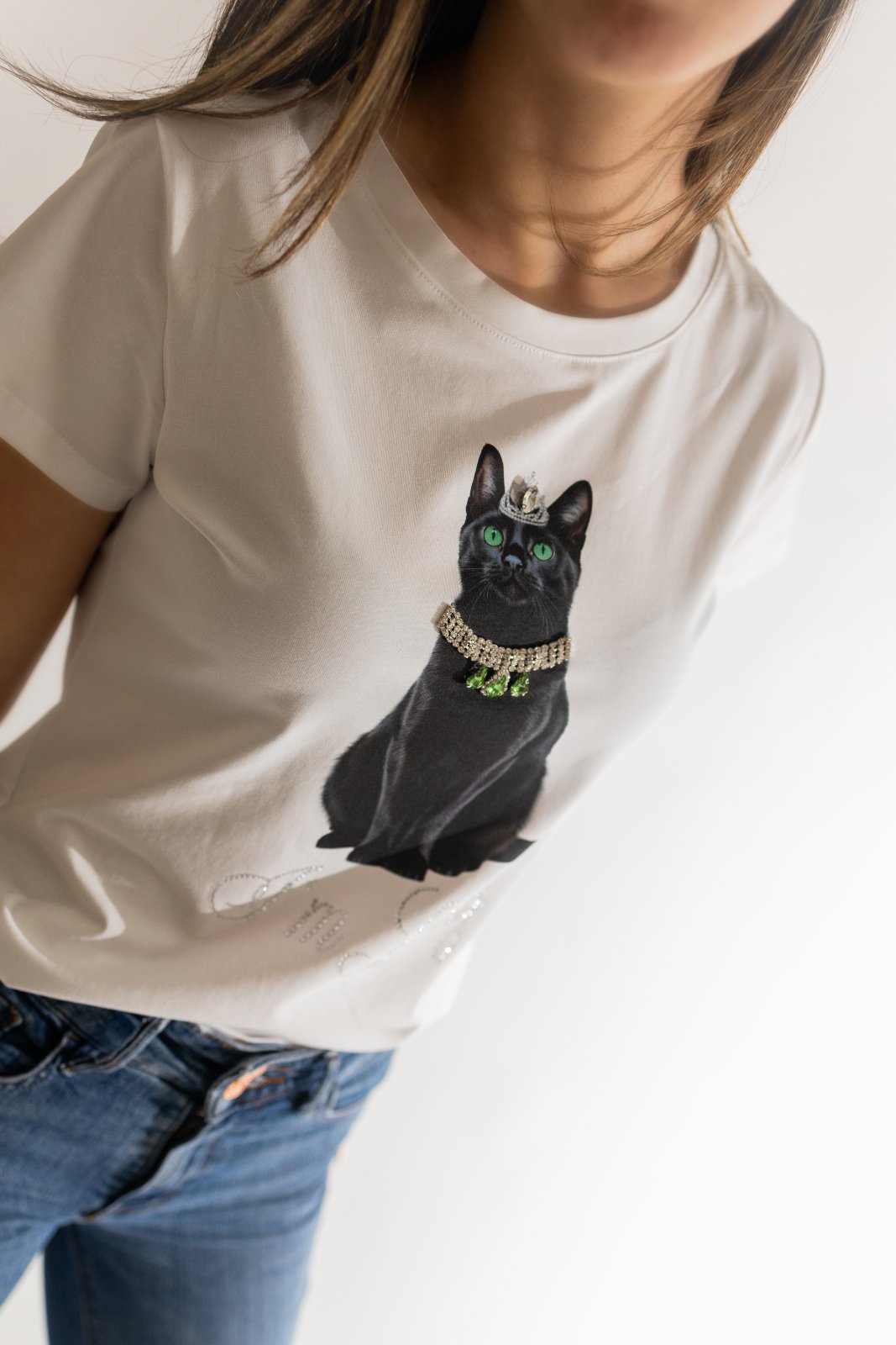 T-shirt Gato Preto