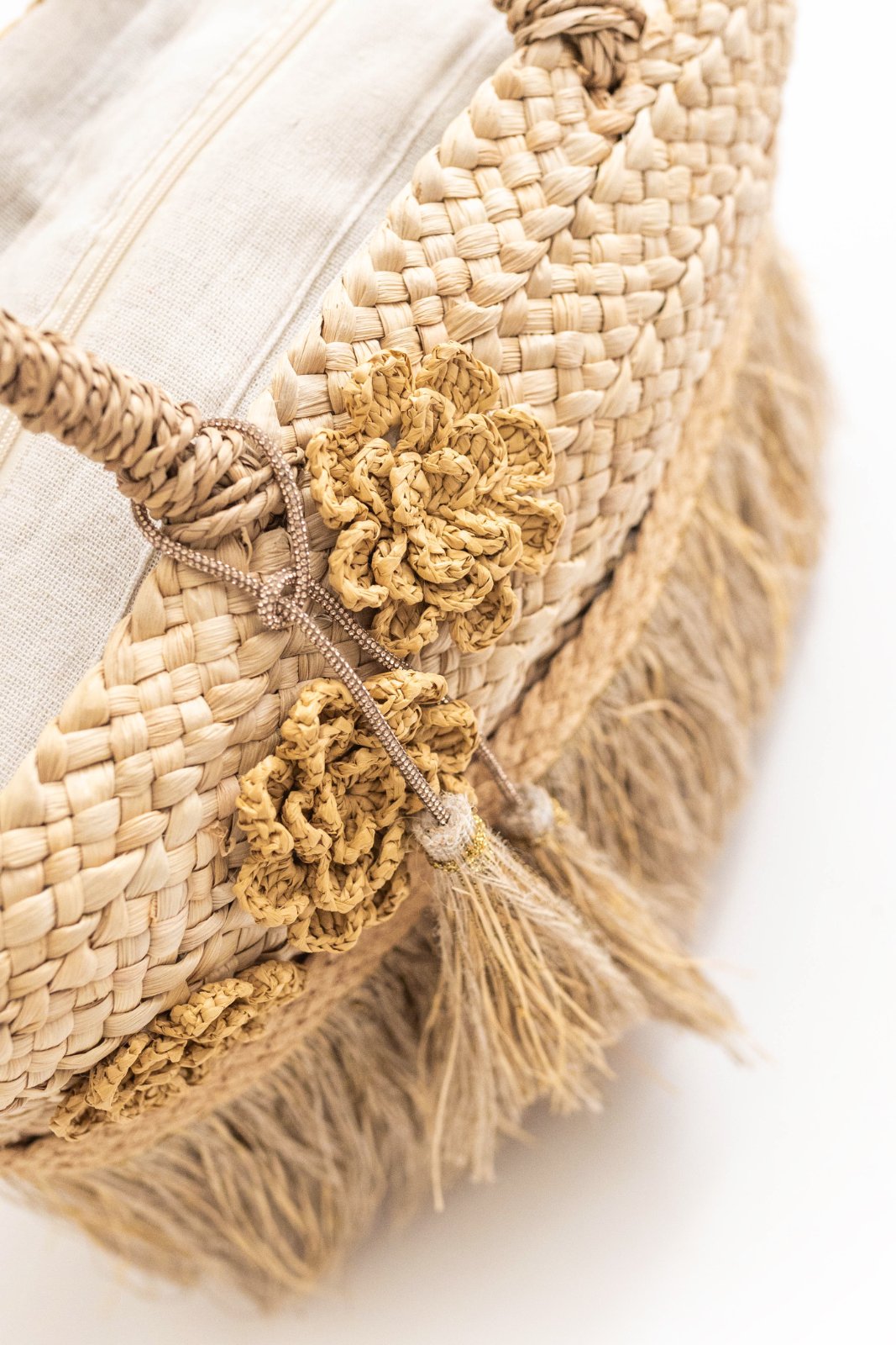 Bolsa cesta rafia